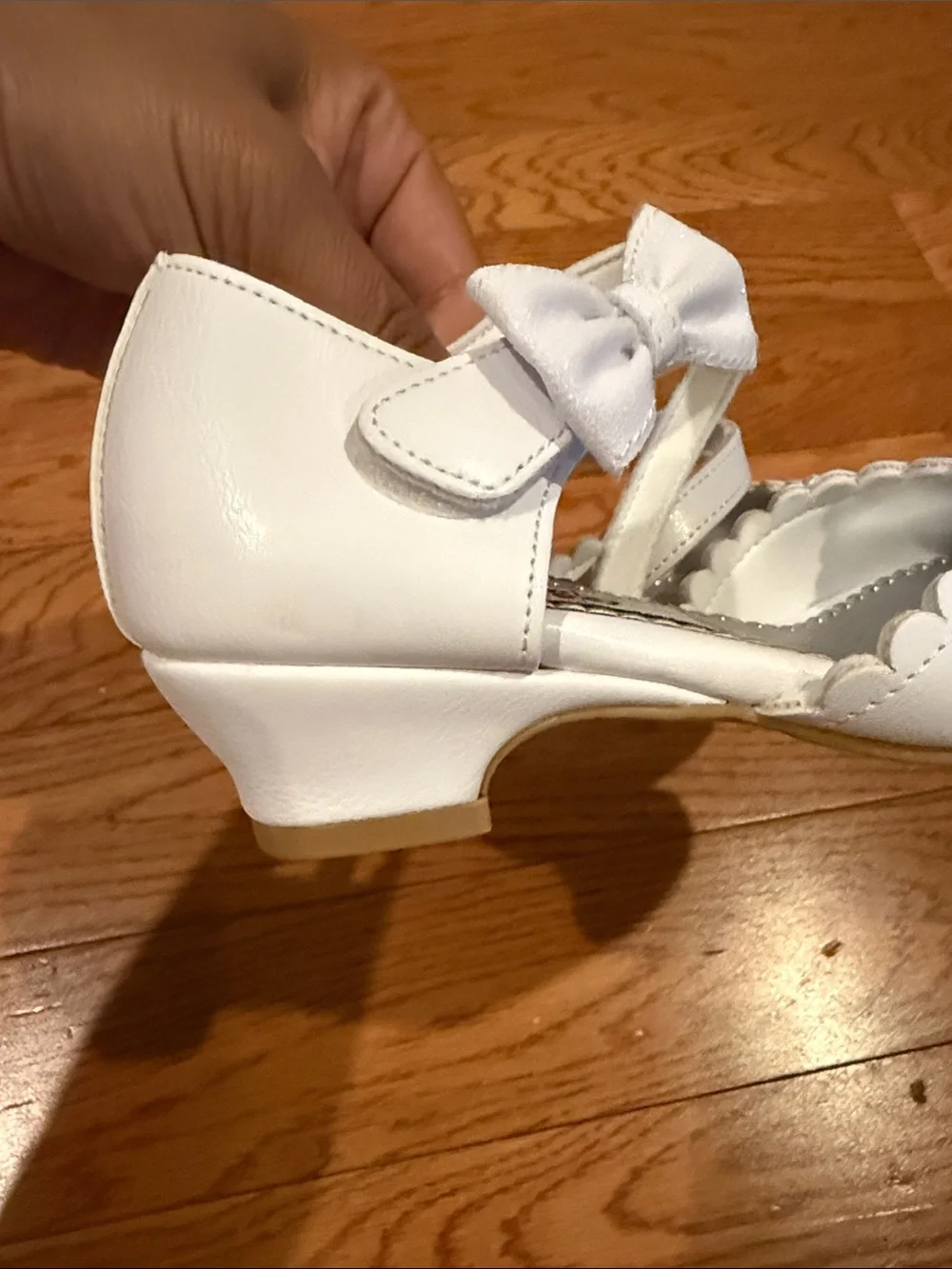 Rachel Shoes White Girls' Bow Strap Mary Jane Dress Shoes